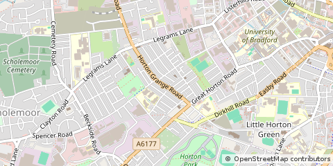Map of Bradford, Yorkshire