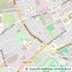 Map of Bradford, Yorkshire