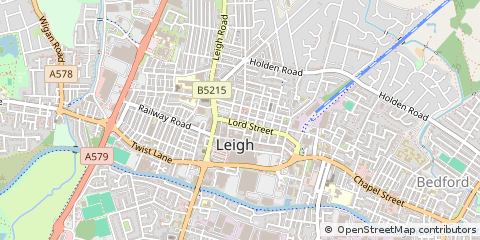 Map of Leigh, Lancashire