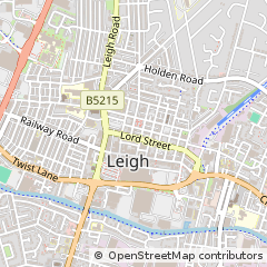 Map of Leigh, Lancashire