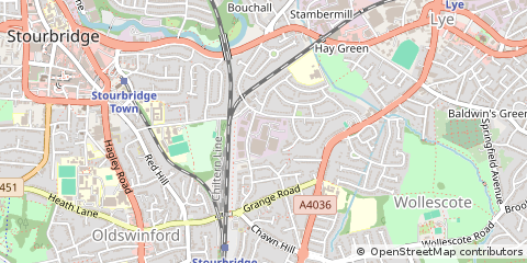 Map of Stourbridge, West Midlands