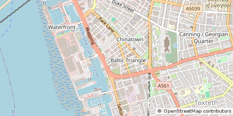 Map of Liverpool, Merseyside