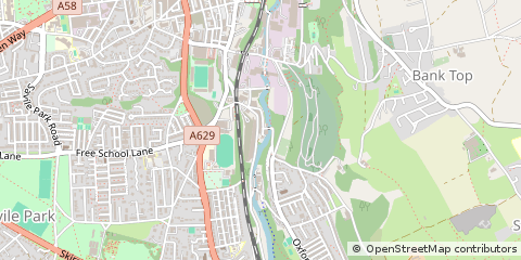 Map of Halifax, West Yorkshire