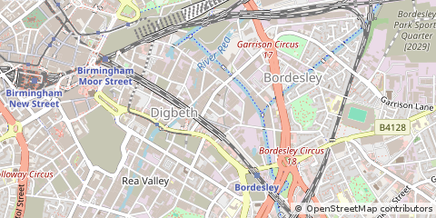 Map of Birmingham, West Midlands