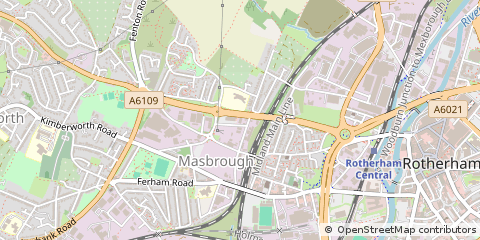 Map of Rotherham