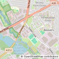 Map of Green Lane Hounslow, Middlesex