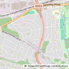 Map of Leicester, Leicestercestershire