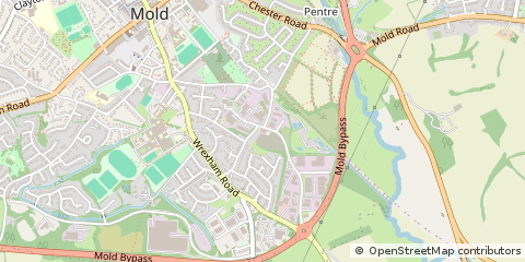 Map of Mold, Flintshire