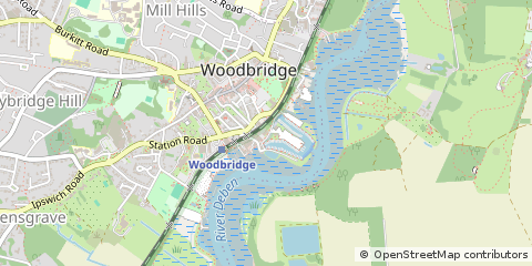 Map of Woodbridge, Suffolk