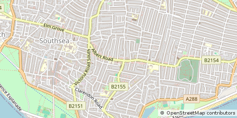 Map of Southsea, Hampshire