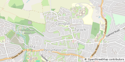 Map of Swansea