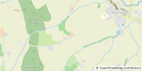 Map of Dymock, Gloucestershire