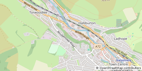 Map of Galashiels, Selkirkshire