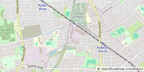 Map of Stockport, Cheshire