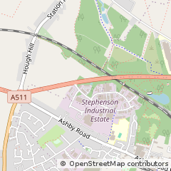 Map of Coalville, Leicestershire