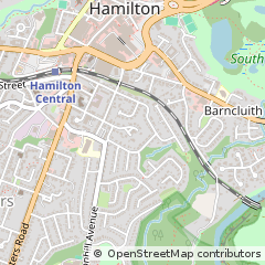 Map of Hamilton, Lanarkshire