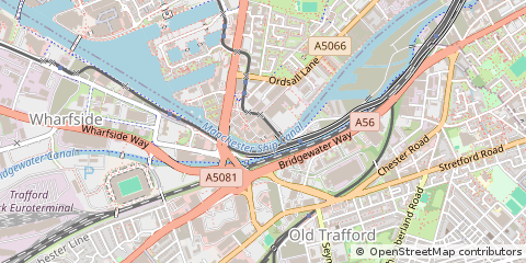 Map of Salford Quays, Greater Manchester