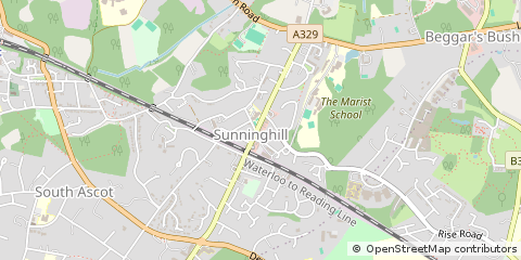 Map of Ascot, Berkshire