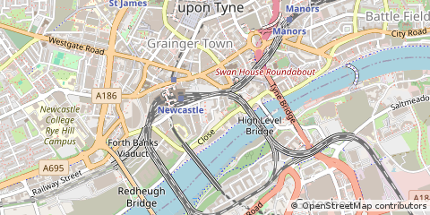 Map of Newcastle Upon Tyne