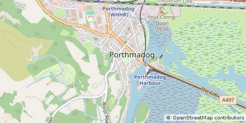 Map of Porthmadog, Gwynedd