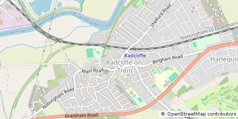 Map of Nottingham, Nottinghamshire