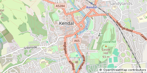 Map of Kendal, Cumbria