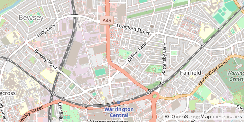 Map of Warrington