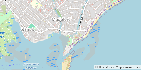 Map of Christchurch, Dorset