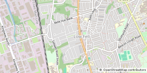 Map of Gateshead, Tyne and Wear