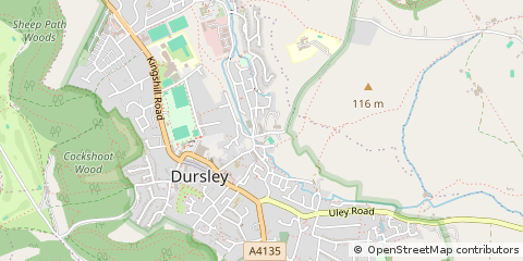 Map of Dursley, Gloucestershire