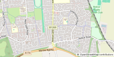Map of Redcar, North Yorkshire