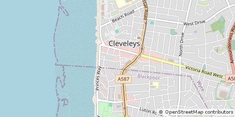 Map of Thornton-Cleveleys, Lancashire