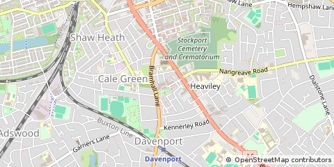 Map of Stockport, Cheshire