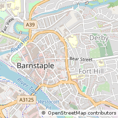 Map of Barnstaple, Devon
