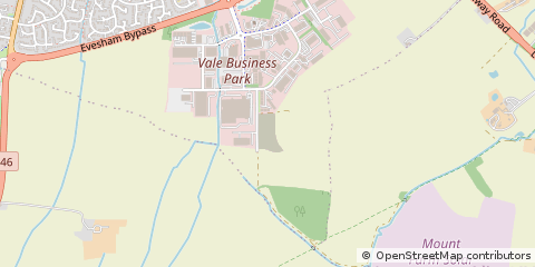 Map of Evesham, Worcestershire