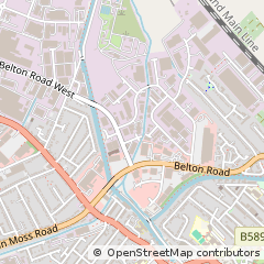 Map of Loughborough, Leicestershire