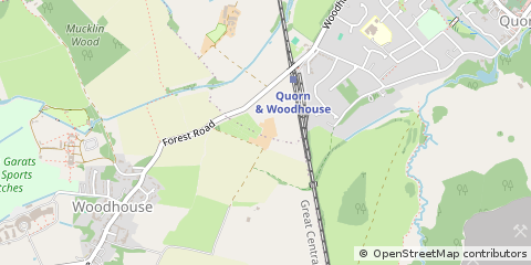 Map of Quorn, Leicestershire