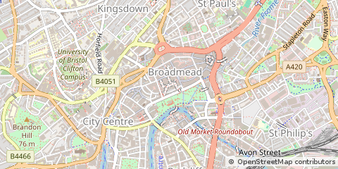 Map of Bristol, Somerset