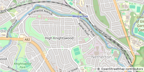 Map of Glasgow, Lanarkshire