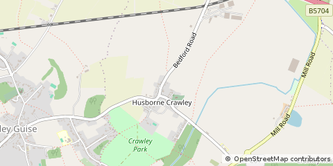 Map of Husborne Crawley, Beds