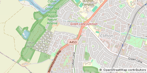 Map of Clifton, Nottingham