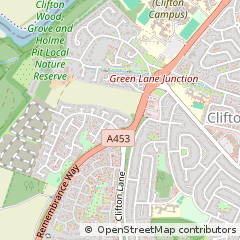 Map of Clifton, Nottingham