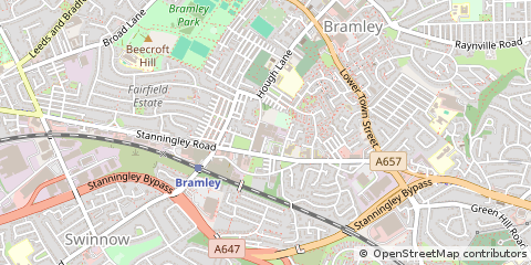 Map of Leeds, West Yorkshire