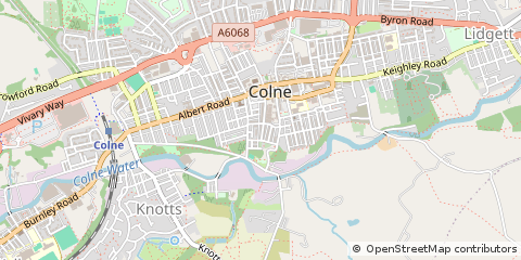 Map of Colne, Lancashire