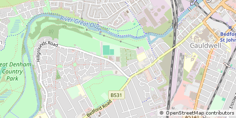 Map of Bedford, Bedfordshire