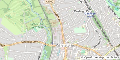 Map of Whetstone, London