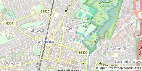 Map of Winchester, Hants
