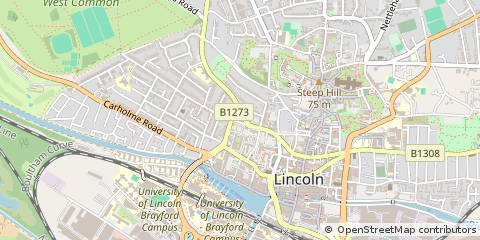 Map of Lincoln, Lincolnshire