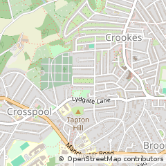 Map of Sheffield, South Yorkshire