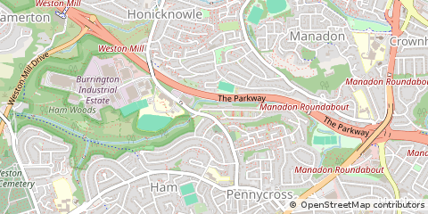 Map of Plymouth, Devon